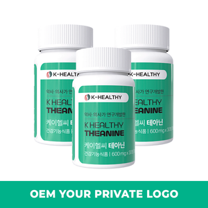OEM K-Healthy L-Teanina 600mg 30 Tabletas - Suplemento Premium para el Alivio del Estrés y la Relajación Mental ODM - Product Image 1
