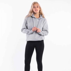 Sweat à capuche en tricot pour femme de marque personnalisée, 100% coton, imprimé écologique, logo sur le devant, coupe ample, surdimensionné - Product Image 5