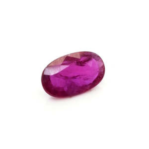 Rubis naturel du Mozambique 2 carats, non traité, taille coussin ovale, poli, traité thermiquement, rouge rose, 8 mm, diamant de laboratoire, moissanite - Product Image 2