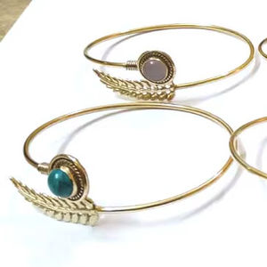 Bracelets en laiton plaqué or de luxe 2025, style bohème, design ailes, cadeau religieux bouddhiste tibétain pour femmes, anniversaire - Product Image 1