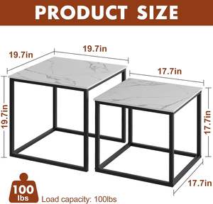 Elegante mesa de centro moderna de metal con diseño elegante, perfecta para salas de estar y oficinas, con estilo. - Product Image 2
