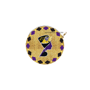 Petites pochettes à monnaie personnalisables en gros, avec fermeture éclair, motifs faits main complexes, broderie de perles de rocaille, Mardi Gras - Product Image 2