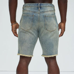 กางเกงยีนส์ขาสั้นผู้ชาย ผ้าฝ้าย 100% ยีนส์วินเทจ ล้างสี ปิดกระดุม มีกระเป๋า ดีไซน์ทันสมัย เหมาะสำหรับใส่ลำลอง สวมใส่สบาย 2026 - Product Image 5