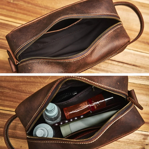 Custom logo Makeup Bag PU Leather Toiletry Bag Make up Bags Cosmetic Pouch with Zipper - Product Image 4