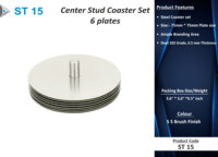 Meilleure vente en gros Ensemble de sous-verres en acier inoxydable pour café, thé, table à manger, décoration, coffret cadeau