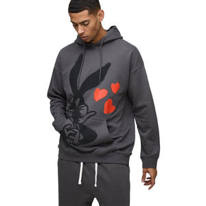 Pull à capuche pour garçons personnalisé en gros 100% coton écologique avec coupe régulière et design solide pour l'hiver - Product Image 1