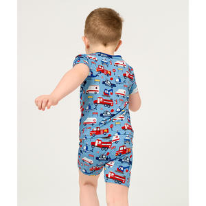 Ensembles de pyjamas à manches courtes d'été pour tout-petits en tissu viscose de bambou tricoté - Product Image 3