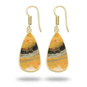 ต่างหูหินธรรมชาติรูปทรงใหม่ล่าสุด ของขวัญสุดพิเศษ ต่างหูหินแจสเปอร์บัมเบิลบีธรรมชาติ ขายส่ง เครื่องประดับทำมือ - Product Image 6