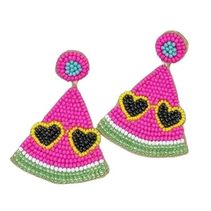 Premium <b>Cute</b> Handwork Beaded Embroidery Lemon Design Dangle <b>Earrings</b> Fancy Stylish Jewelry Elegant Luxury For Girl - Product Image 6