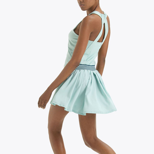 Uniforme de tennis personnalisé pour femmes, robe à séchage rapide avec jupe, tissu confortable et respirant pour l'entraînement et les tournois - Product Image 3