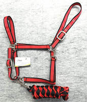 Ensemble de laisse et de bridon en nylon pour chevaux, taille Full-Cob, avec quincaillerie en métal robuste et de qualité supérieure, vente en gros