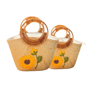 กระเป๋าถือไม้ไผ่อเนกประสงค์ที่ใส่ใจสิ่งแวดล้อมกระเป๋ากระเป๋าถือสำหรับผู้หญิงทำด้วยมือหรูหราและเหมาะสำหรับทุกโอกาส - Product Image 1