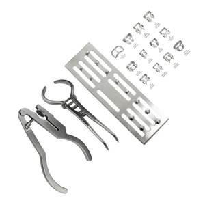 Ensemble de barrage en caoutchouc dentaire manuel de haute qualité Kit de barrage dentaire de base en acier inoxydable de meilleure qualité Instruments chirurgicaux pour les soins dentaires - Product Image 1