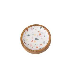 ชามไม้สำหรับโรงแรมชามสลัดเครื่องใช้ในครัวเครื่องใช้บนโต๊ะอาหารดีไซน์เคลือบเคลือบแบบกำหนดเองได้ - Product Image 2