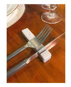 Marble Chopstick Cutlery Spoon Rest Modern Design Durable Eco-Friendly Dishwasher Safe Home Kitchenware Tabletop Accessory - Product Image 1