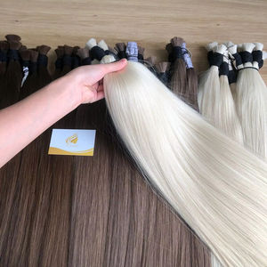 Extensiones de cabello humano a granel de Color Rubio blanco de Venta caliente Precio al por mayor de tendencia superior del proveedor vietnamita más grande - Product Image 1