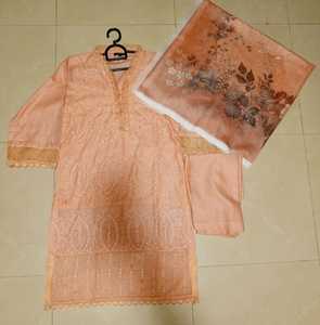 Señoras de alta calidad Chickenkari bordado algodón césped trajes 3 piezas confeccionado Faisalabad Shalwar Kameez estampado de talla grande ODM - Product Image 2