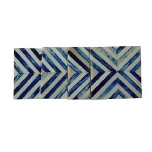 El último juego de posavasos con incrustaciones de hueso de United Trade World, vajilla de resina y piedra para esteras y almohadillas de té y café - Product Image 3