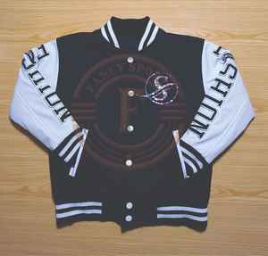 Nouvelle arrivée, veste en laine pour adultes, manches en cuir, taille homme, vestes universitaires, coupe-vent, veste universitaire d'hiver - Product Image 2