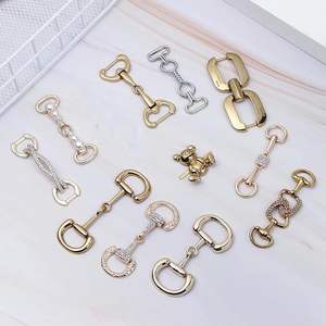 Boucles de chaussures en alliage métallique en gros avec chaîne, décoration de boucles en vrac pour chaussures, sacs et vêtements, accessoires de chaussures et de vêtements - Product Image 4