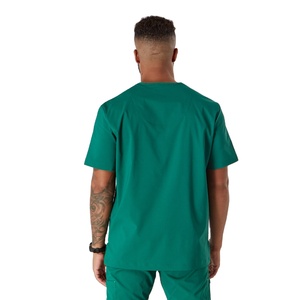 Haut de blouse médicale à col en V pour homme, fabriqué par un fabricant OEM, uniforme d'hôpital, manches courtes, vêtements de soins de santé pour hommes - Product Image 4