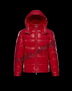 Veste d'hiver décontractée à capuche pour hommes avec impression personnalisée OEM Vêtements d'extérieur pour hommes avec logo à l'avant Manteau chaud rembourré à bulles - Product Image 1