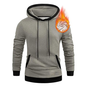 เสื้อฮู้ดผ้าฟลีซขนแกะสำหรับทั้งชายและหญิงเสื้อมีฮู้ดผ้าโพลีเอสเตอร์/ ผ้าฝ้ายวินเทจปักลาย - Product Image 5