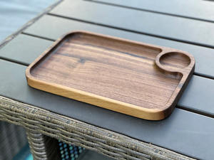 Plato de Servir Rectangular Clásico de Madera de Acacia Pintado a Mano, Ecológico, Apto para Lavavajillas, de Grado Alimenticio, Rani Industries - Product Image 3