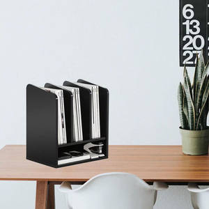 JGWOOD DESIGNS Porta Revistas Triple de Plástico, Mueble de Oficina Moderno, Organizador de Almacenamiento para Dormitorio, Forma Rectangular - Product Image 3