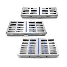 High Quality Autoclave <strong>Tray</strong> Rack <strong>Box</strong> 5 Pcs Sterilization <strong>Dental</strong> Surgical Instruments Cassette Steel Metal <strong>Tray</strong> - Product Image 3