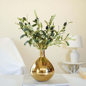 Luxury Bud Shape Metal <b>Vase</b> <b>Gold</b> Elegant Accent Handcrafted Designer Home Office Interior Styling Wholesale Export Supplier - Product Image 1