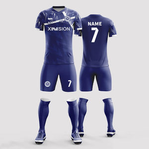 Conjunto de Uniforme de Fútbol Personalizable Unisex para Adultos, 100% Poliéster INTERLOCK COOLDRY, Logotipo Personalizado, Impresión por Sublimación, Nombre del Equipo - Product Image 4