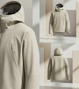 Versatile <b>Men's</b> Casual <b>Lightweight</b> <b>Jacket</b> - Slim Fit Windbreaker with Full Zip & Detachable Hood for All Seasons - Product Image 1