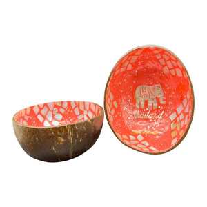 Cuencos de coco lacados de primera calidad, Colección colorida hecha a mano, juego de cuencos decorativos ecológicos de Vietnam - Product Image 6