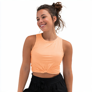 Camiseta Corta Deportiva Estampada 100% Poliéster para Mujer, Tops Cortos Sublimados para Yoga, Camiseta Corta Estampada de Manga Corta para Mujer - Product Image 5