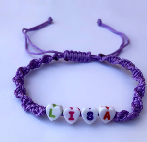 Personalized Name or Initials Macrame <b>Bracelet</b> | <b>Beaded</b> <b>Bracelets</b> - Colorful - String - Trendy - *CUSTOMIZABLE* - Product Image 1