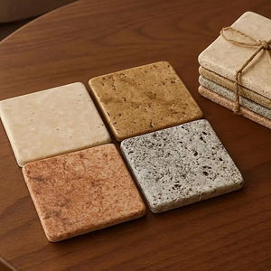 Sous-verre carré en marbre de forme carrée, décor de table de luxe, sous-verre écologique en marbre avec taille personnalisée, nouveau modèle vendu à chaud - Product Image 1