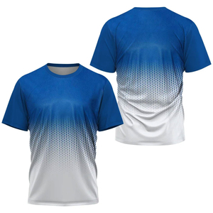 Camisetas de gimnasio unisex, conjunto de entrenamiento físico cómodo de poliéster para la temporada de primavera, diseño teñido liso bordado personalizable - Product Image 3