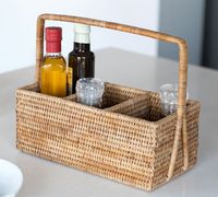 Vietnam Kingcraftviet Eco-vriendelijke Verdeelbak Rieten Schalen Keuken Decoratie Bestekorganizer Keukenaccessoires Opbergbak