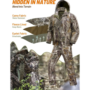 ชุดฝึกซ้อมล่าสัตว์คุณภาพสูง เสื้อแขนยาว กางเกงขายาว ปิดคลุมทั้งตัว ชุดล่าสัตว์กลางแจ้ง ราคาขายส่ง - Product Image 5