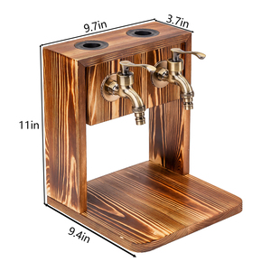Dispensador <span class=keywords><strong>de</strong></span> Whisky Personalizado para Bar en Casa, con Doble Grifo y Cabeza <span class=keywords><strong>de</strong></span> Barril <span class=keywords><strong>de</strong></span> Madera, para Hombres, Esposos, Novios, Aniversarios y Cumpleaños - Product Image 5