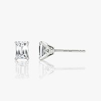 Boucles d'oreilles clous pour femme Tishya Diamond en argent sterling 925 plaqué or avec moissanite 0,50 ct, style vintage, pour fiançailles et mariage