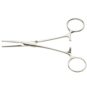 Pinzas Hemostáticas Manuales de Acero Inoxidable de 140 mm, Instrumentos Quirúrgicos, Pinza Kocher Recta con Mandíbulas de 1x2 Dientes - Product Image 6