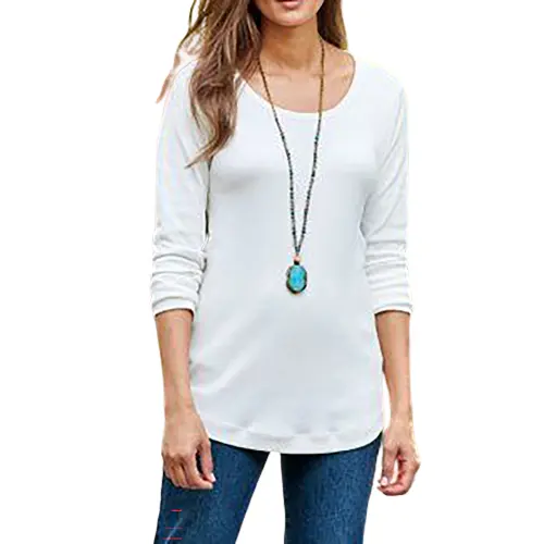 Classic Design Best Selling Women Full Sleeve T-Shirt Custom Logo Long Sleeve T-Shirt For Women From Bangladesh