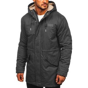 Veste de safari d'hiver pour homme, à capuche, doublée en denim, imperméable et coupe-vent - Product Image 3