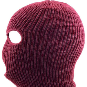 Vente en gros de masques de ciel rouge personnalisés Logo 2025 cagoule brodée pour hommes casquette d'hiver avec 3 trous caractéristique commune du tissu - Product Image 5