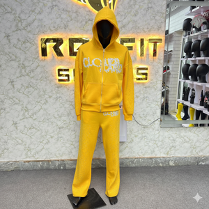 Wholesale Price Custom Label Top Fashion Customer Low Price Zipper Tracksuit For Men Unique Style New Design Mens Tracksuits - Product Image 5
