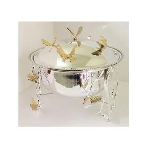 Recipiente Redondo para Calentar Alimentos, Recipiente para Servir Buffet, Recipiente Decorativo para Eventos - Product Image 1