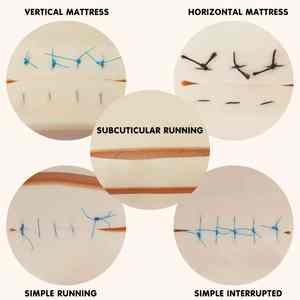 แผ่นเย็บแผลสำหรับผ่าตัดแผ่นฝึกเย็บแผลชุดเครื่องมือแพทย์ - Product Image 5