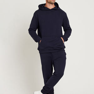 Ensembles de jogging 100% coton pour hommes, vente en gros, OEM, survêtement d'hiver respirant à capuche, survêtement décontracté imprimé de taille solide - Product Image 5